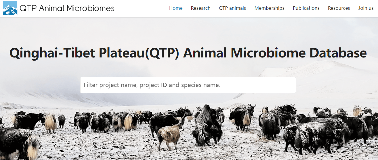 QTP: Qinghai-Tibet Plateau Animal Microbiome Database