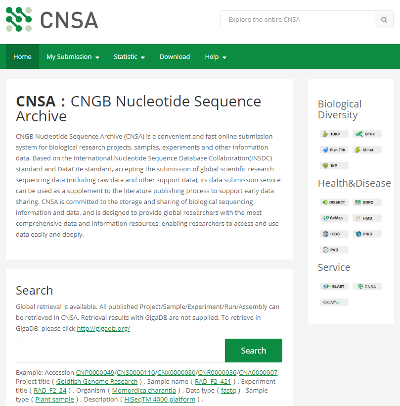 CNGB Nucleotide Sequence Archive