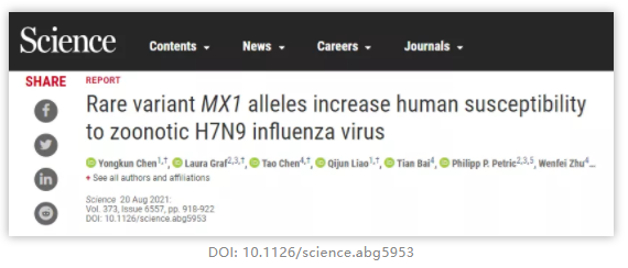 MX1罕见变异增加人类对H7N9病毒易感性-1.png